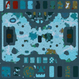 Minimap of Custom Hero Arena Revolutions Beta7